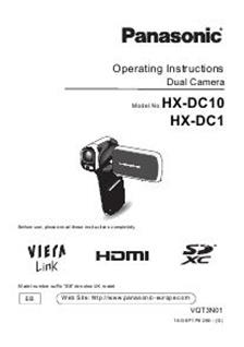 Panasonic HX DC 1 manual. Camera Instructions.